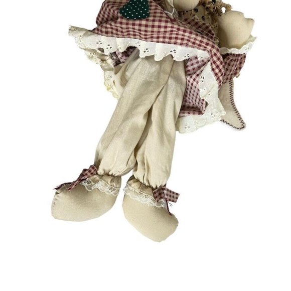 Quilted Treasures Angel Doll Christmas 16" Moveable Patchwork Music Light Works - Picture 14 of 15